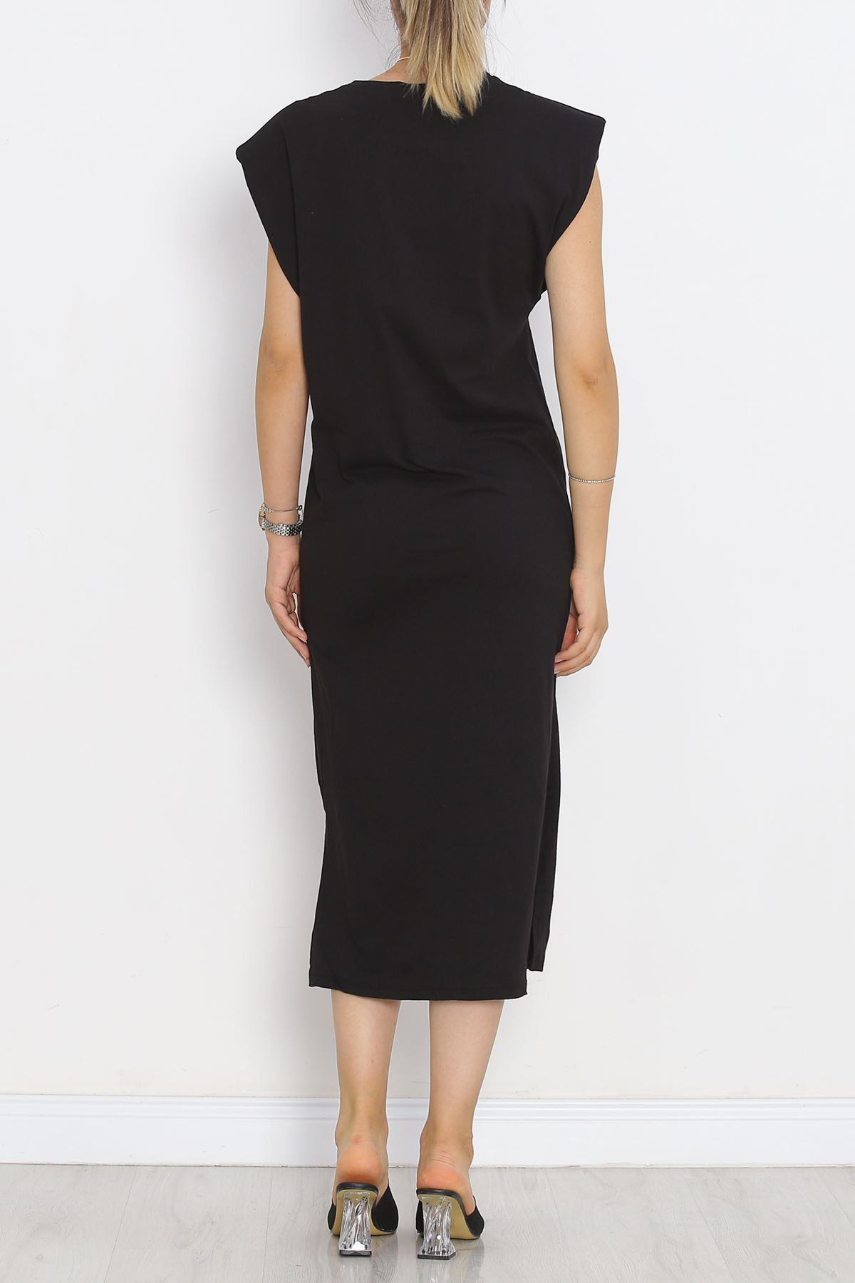 Wadded Single Jersey Dress Black - 15870.1567.