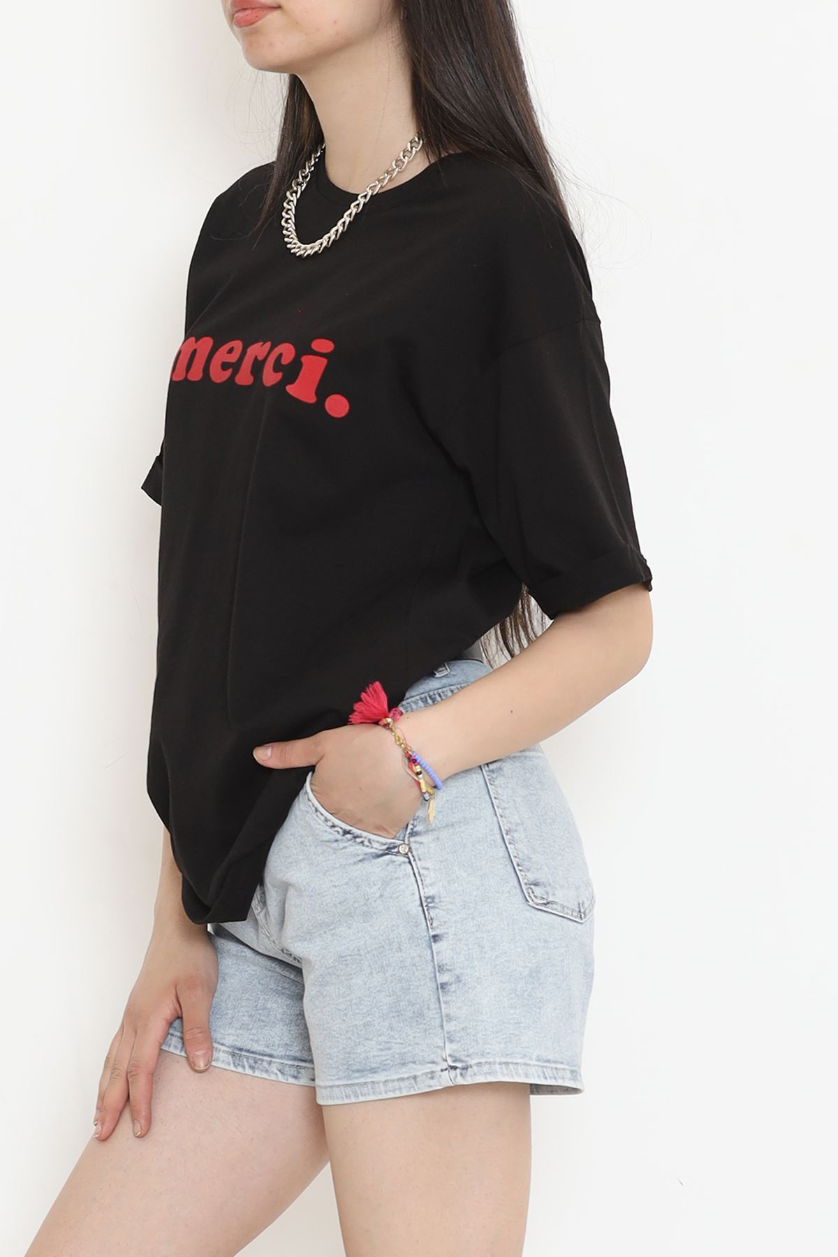 Printed Double Sleeve T-Shirt Black - 16536.1567.