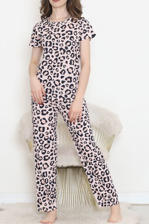 Patterned Pajama Set Light Pink - 130.1287.