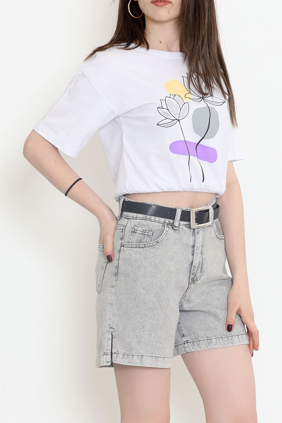 T-shirt with elastic waist White - 16551.1567.