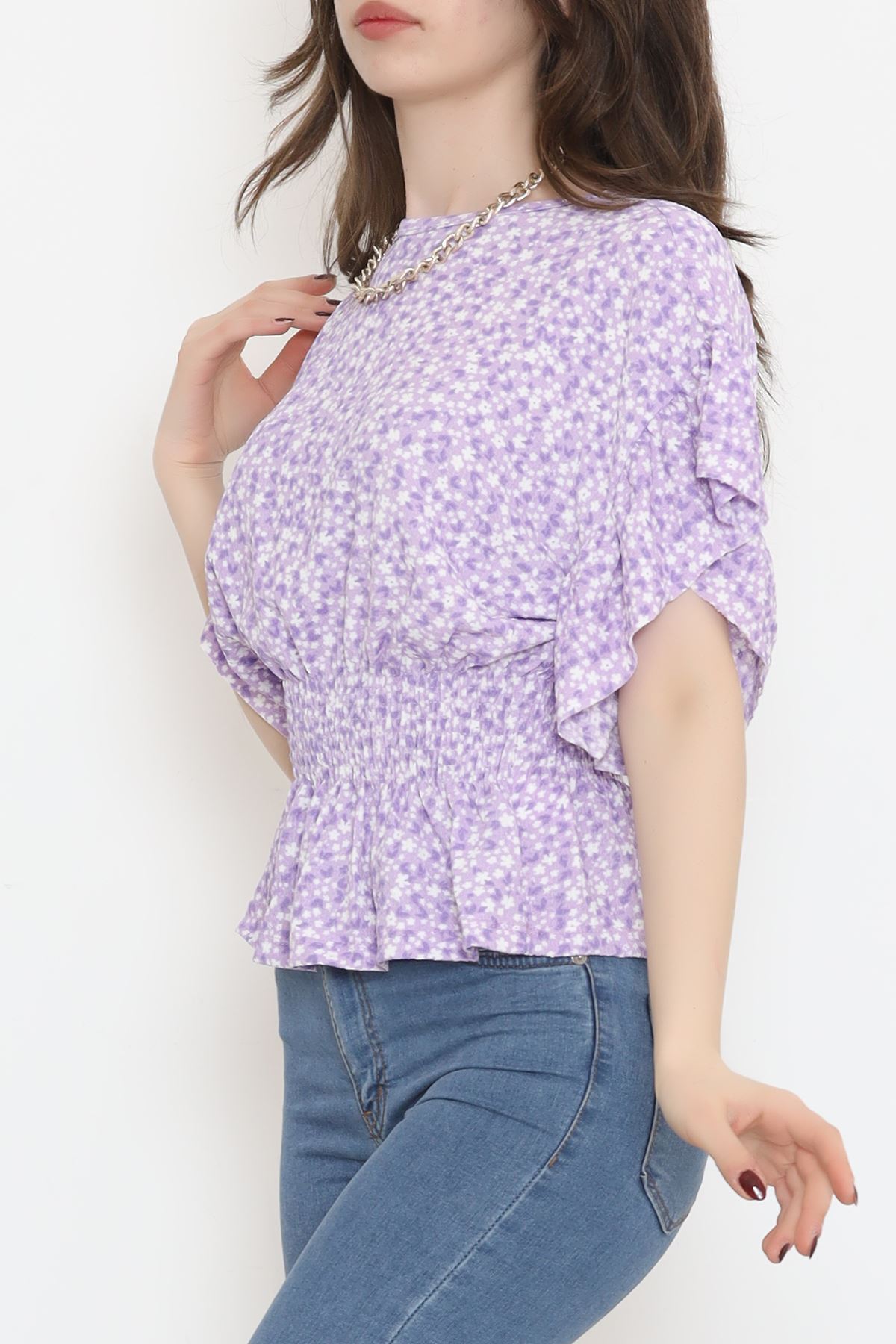 Shirred Blouse Purple - 2495.555.