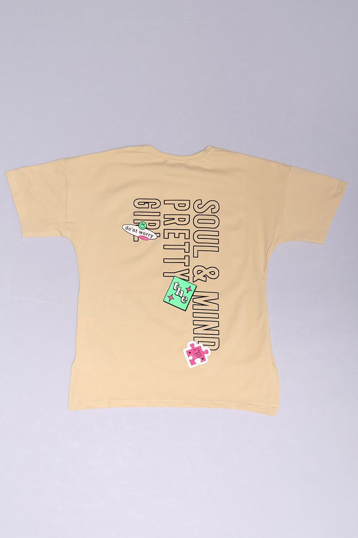 10-16 Years Printed Kids T-Shirt Beige - 18051.1567.