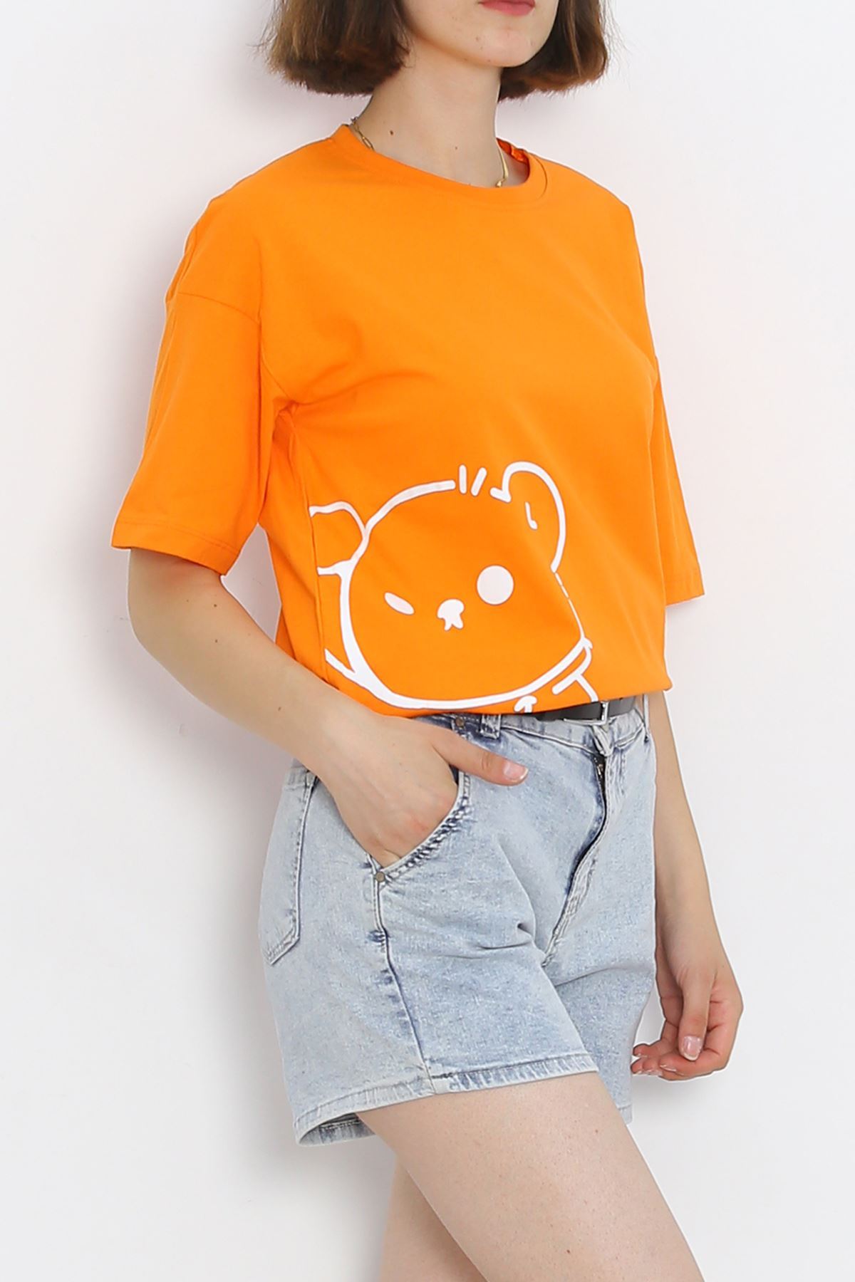 Printed Oversize T-Shirt Orange - 16502.1567.