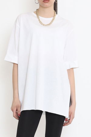 Plus Size Double Sleeve T-Shirt White - 15788.253.