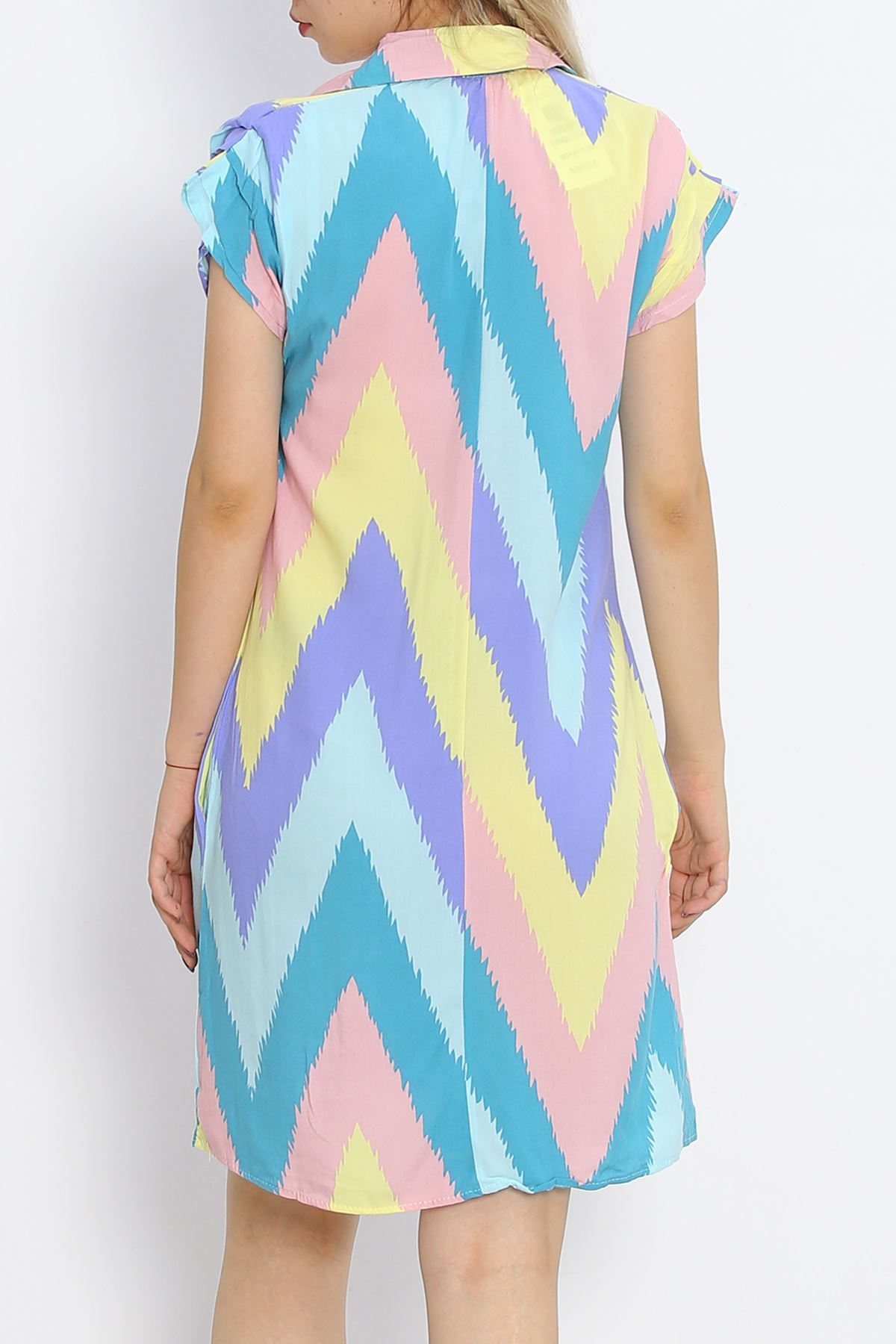 Polo Collar Dress Rainbow - 18906.1247.