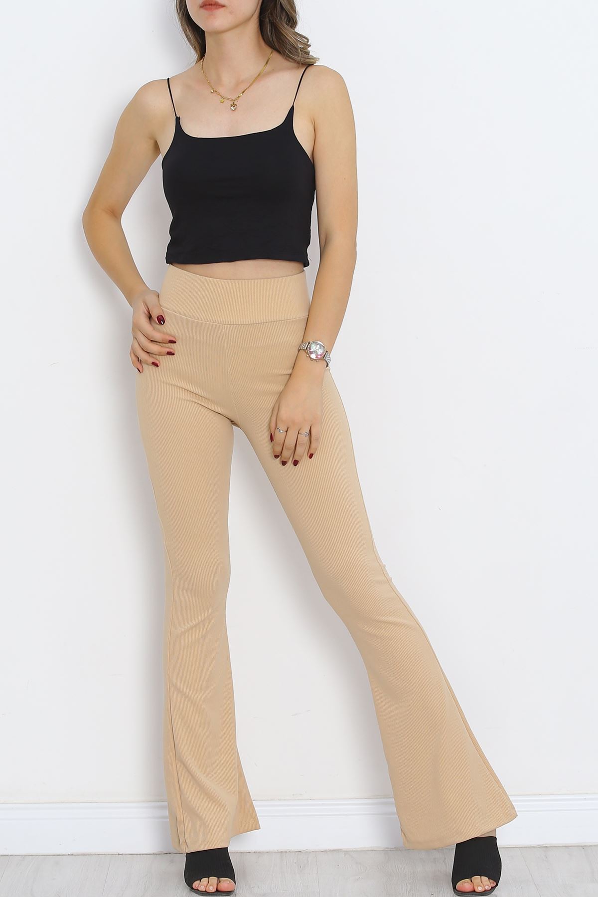 Flared Leggings Beige - 222.1247.