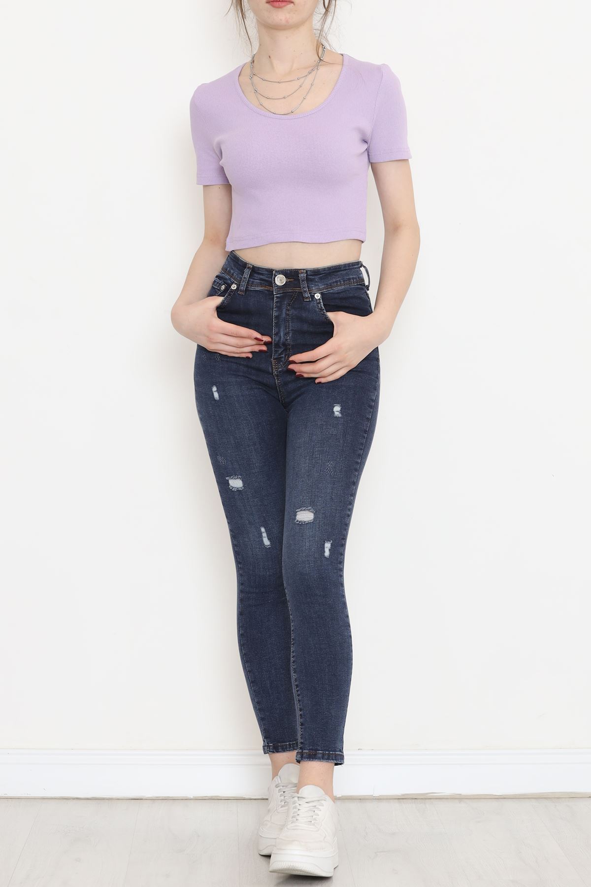 Crop T-shirt Lilac - 18418.1059.