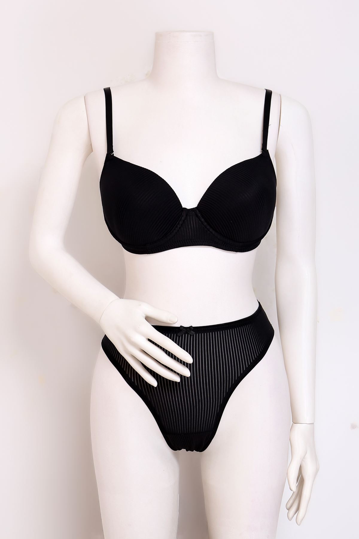 Bra Set Striped Empty Black - 2530-B.1783.