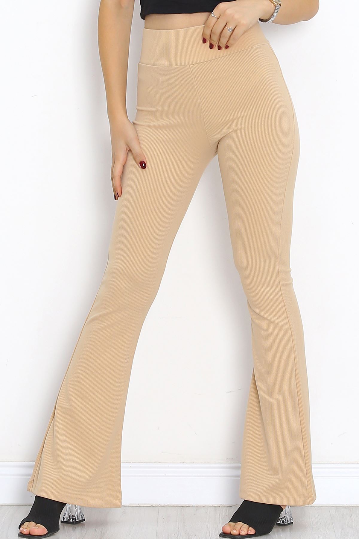 Flared Leggings Beige - 222.1247.