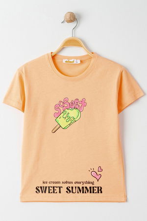 3-7 Years Printed Kids T-Shirt Orange - 624055.1576.