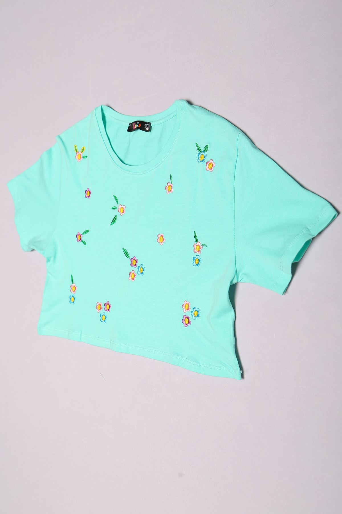 10-16 Years Embroidered Kids T-Shirt Mint - 18075.1567.