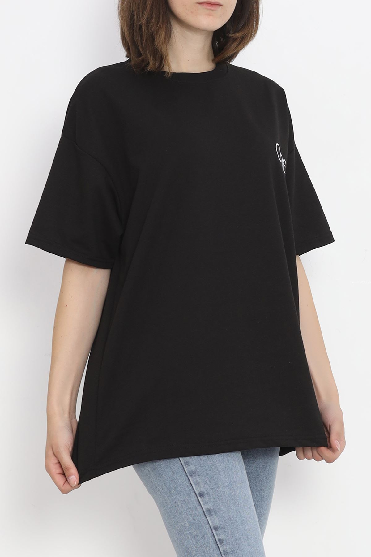 Embroidered Two Yarn T-shirt Black - 18745.751.