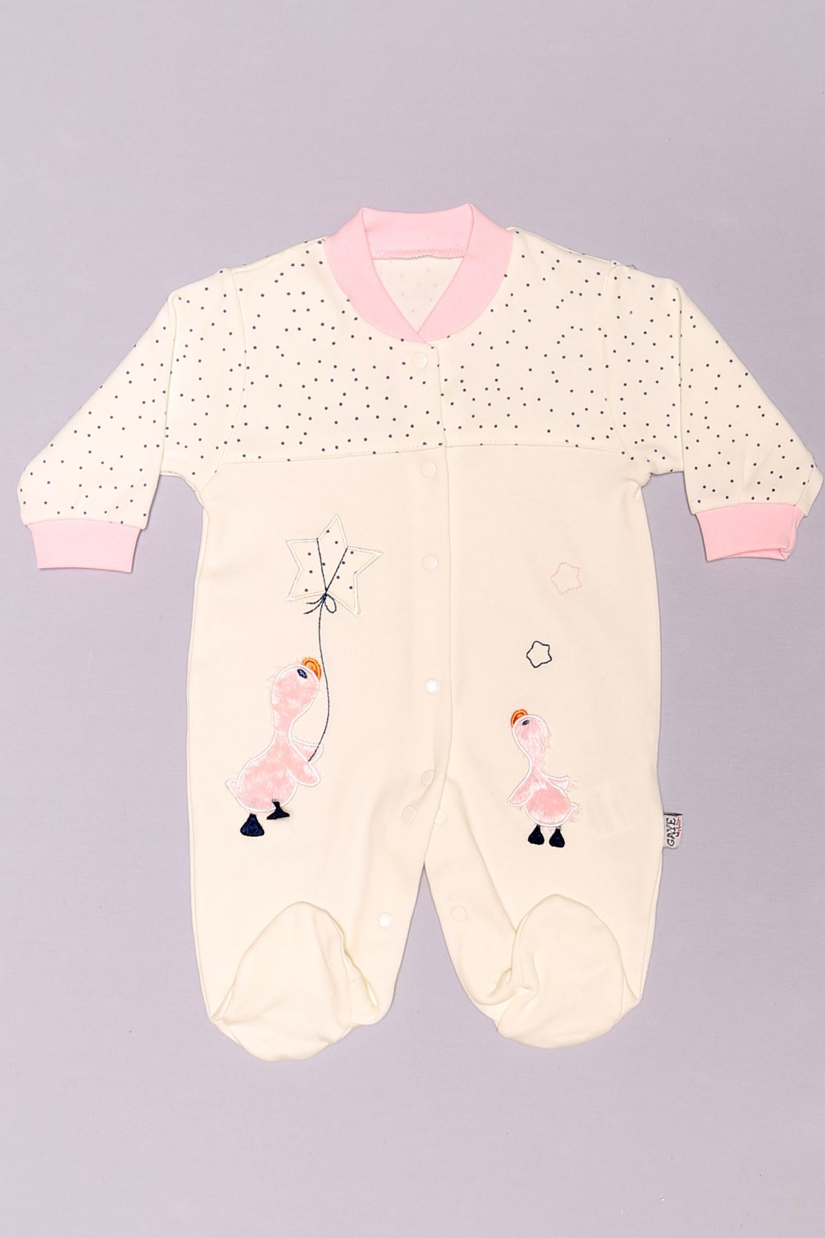 1-6 Month Baby Jumpsuit White Pink - 02276.1803.