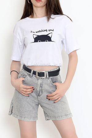 T-shirt with elastic waist White - 16542.1567.