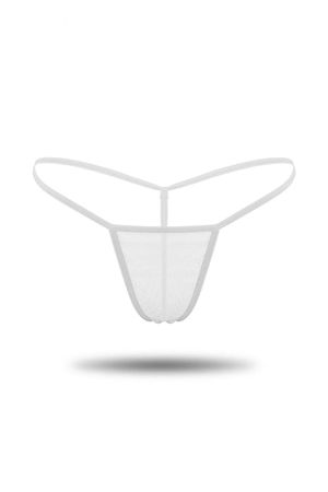 Tulle Thong Panties White - 1161.1364.