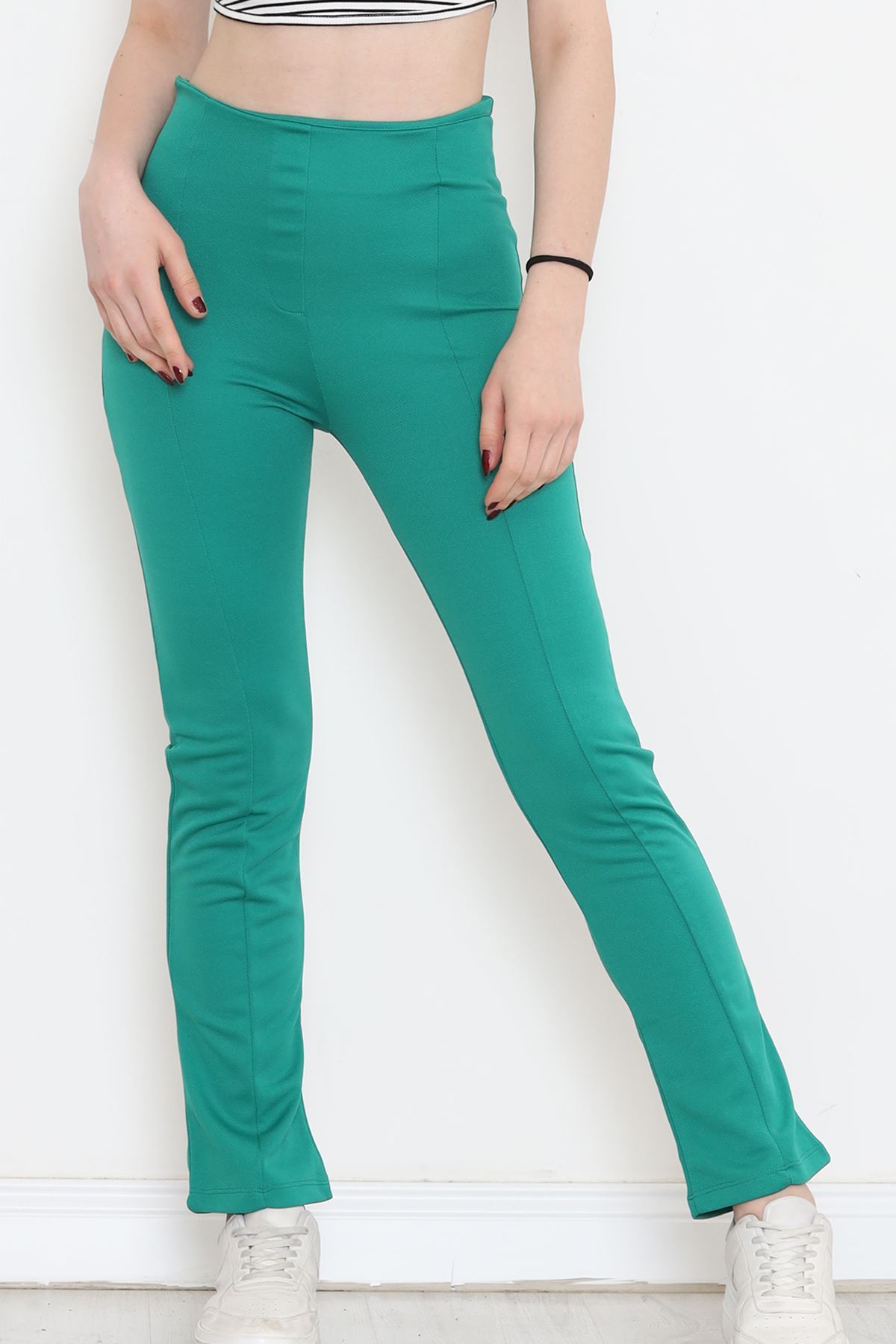 Side Zipper Pants Green - 18412.631.