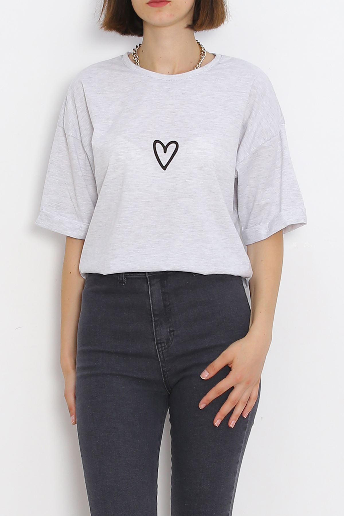 Double Sleeve Printed T-Shirt Gray - 16556.1567.