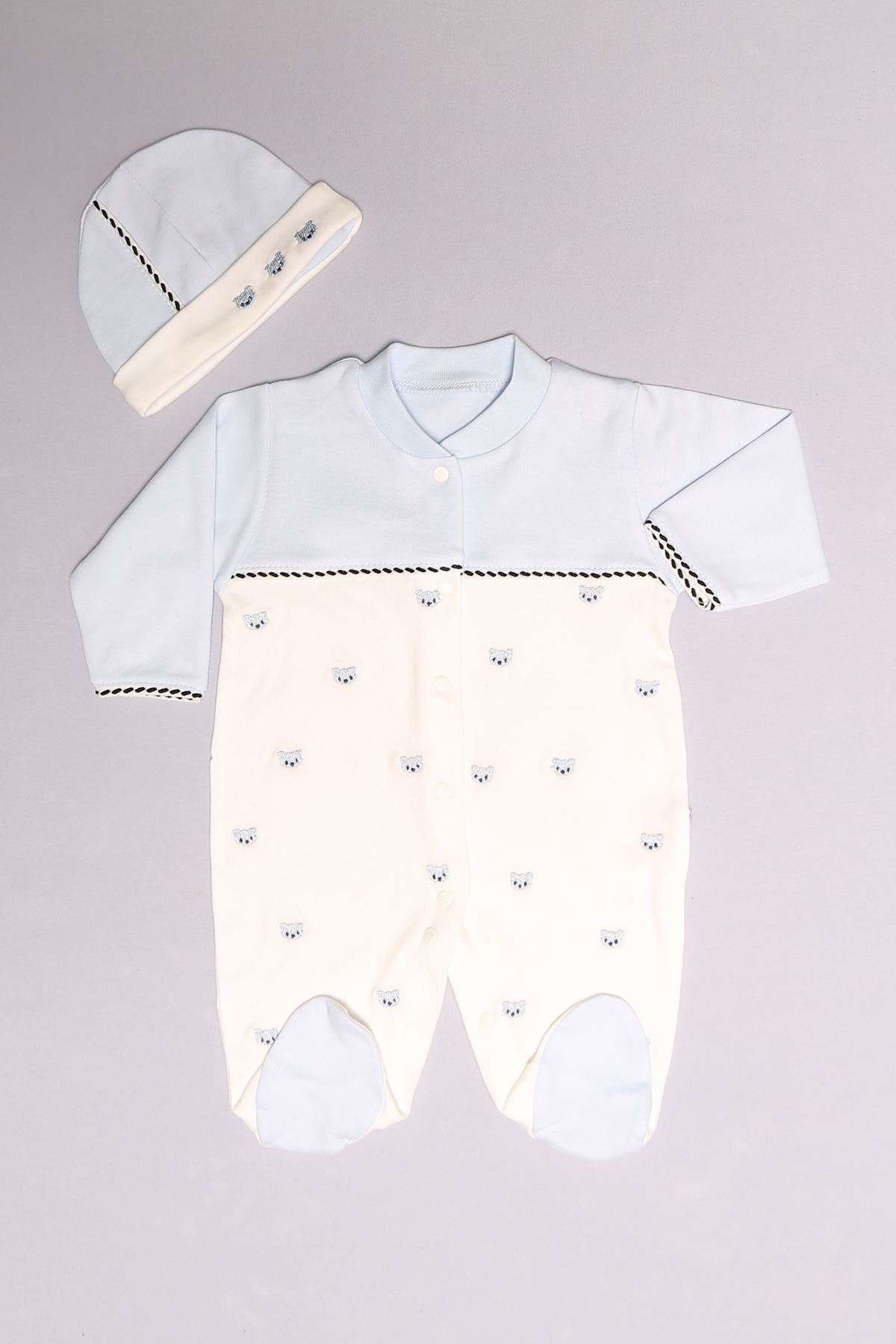 1-6 Month Baby Jumpsuit White-blue - 02280.1803.