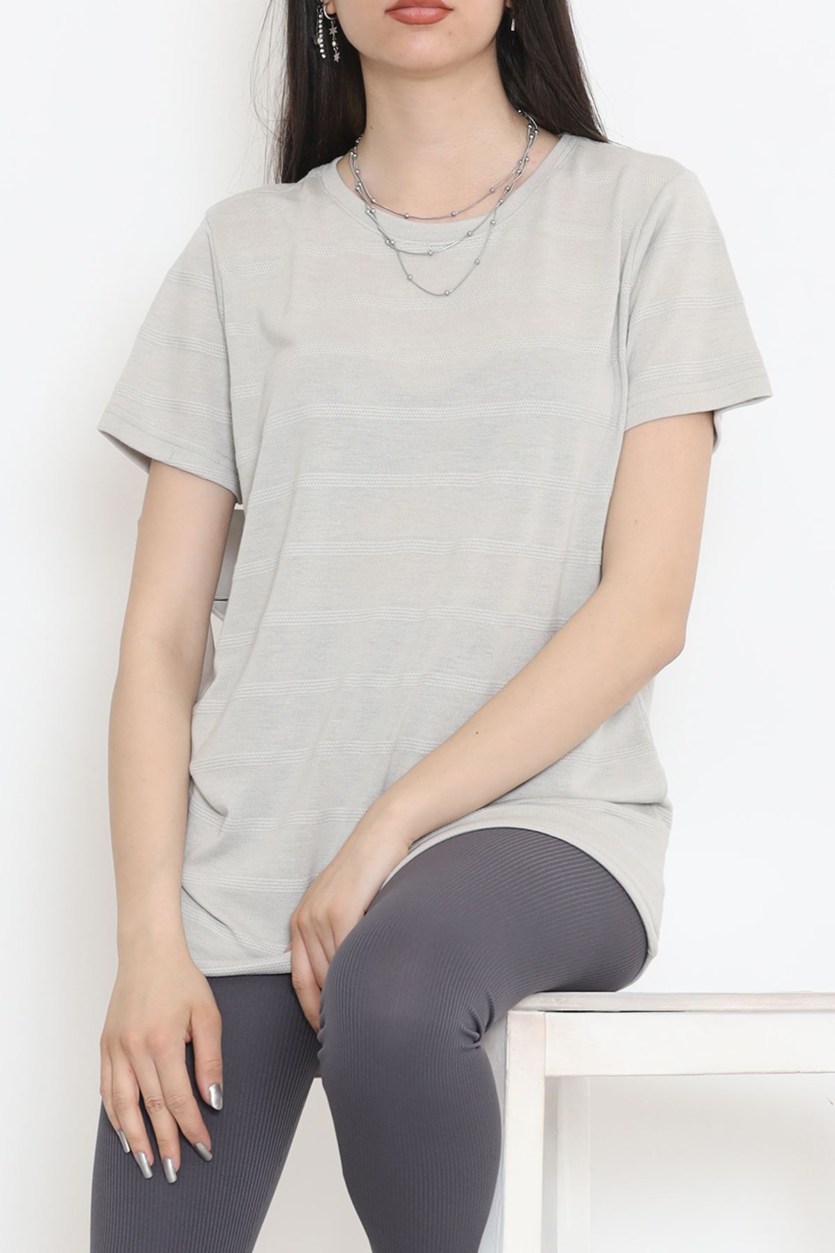 Jacquard T-shirt Beige - 18284.275.