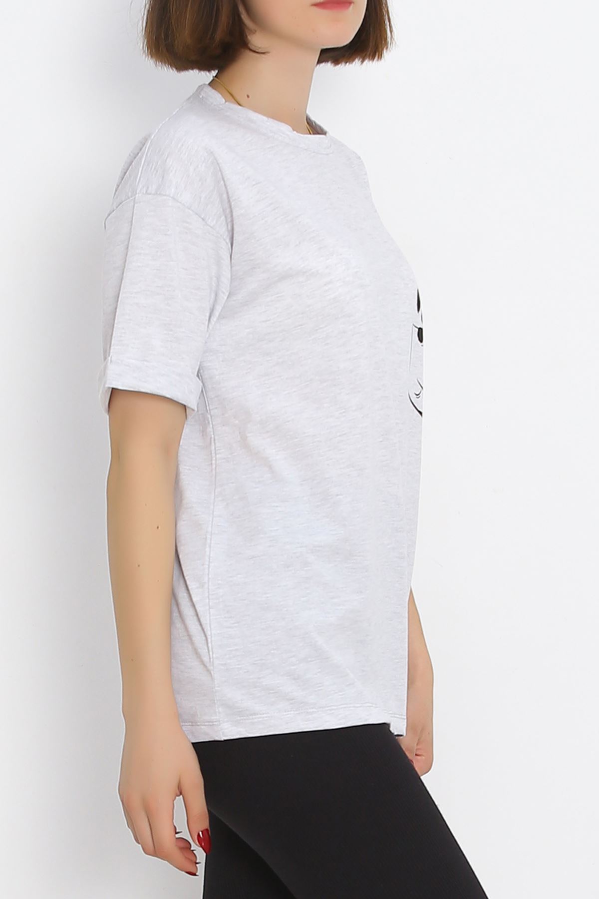 Pocket Printed T-shirt Gray - 16530.1567.