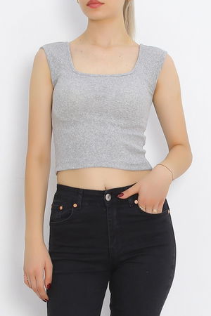 Thick Strap Crop Tank Gray - 18765.1723.