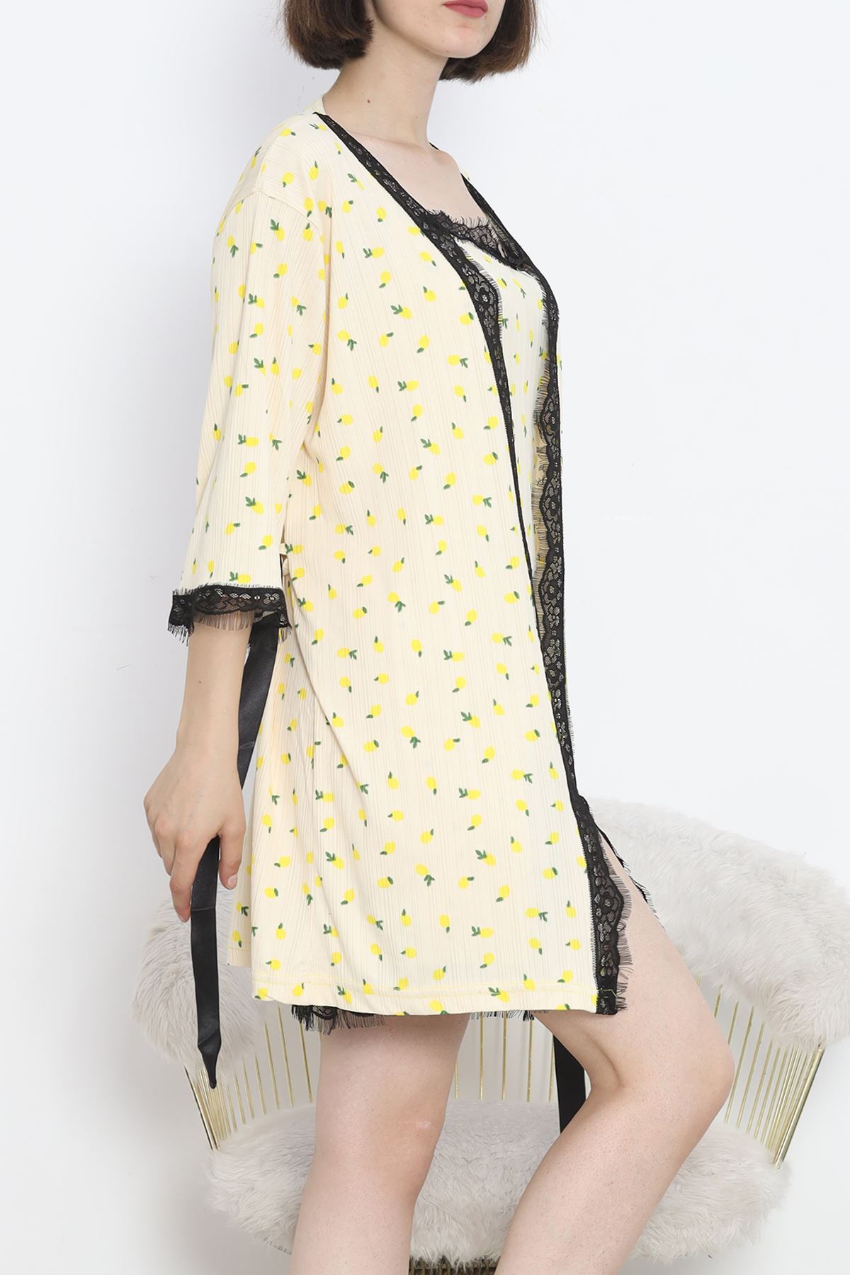 Printed Pegasus Pajama Set Lemon Yellow - 747.1287.