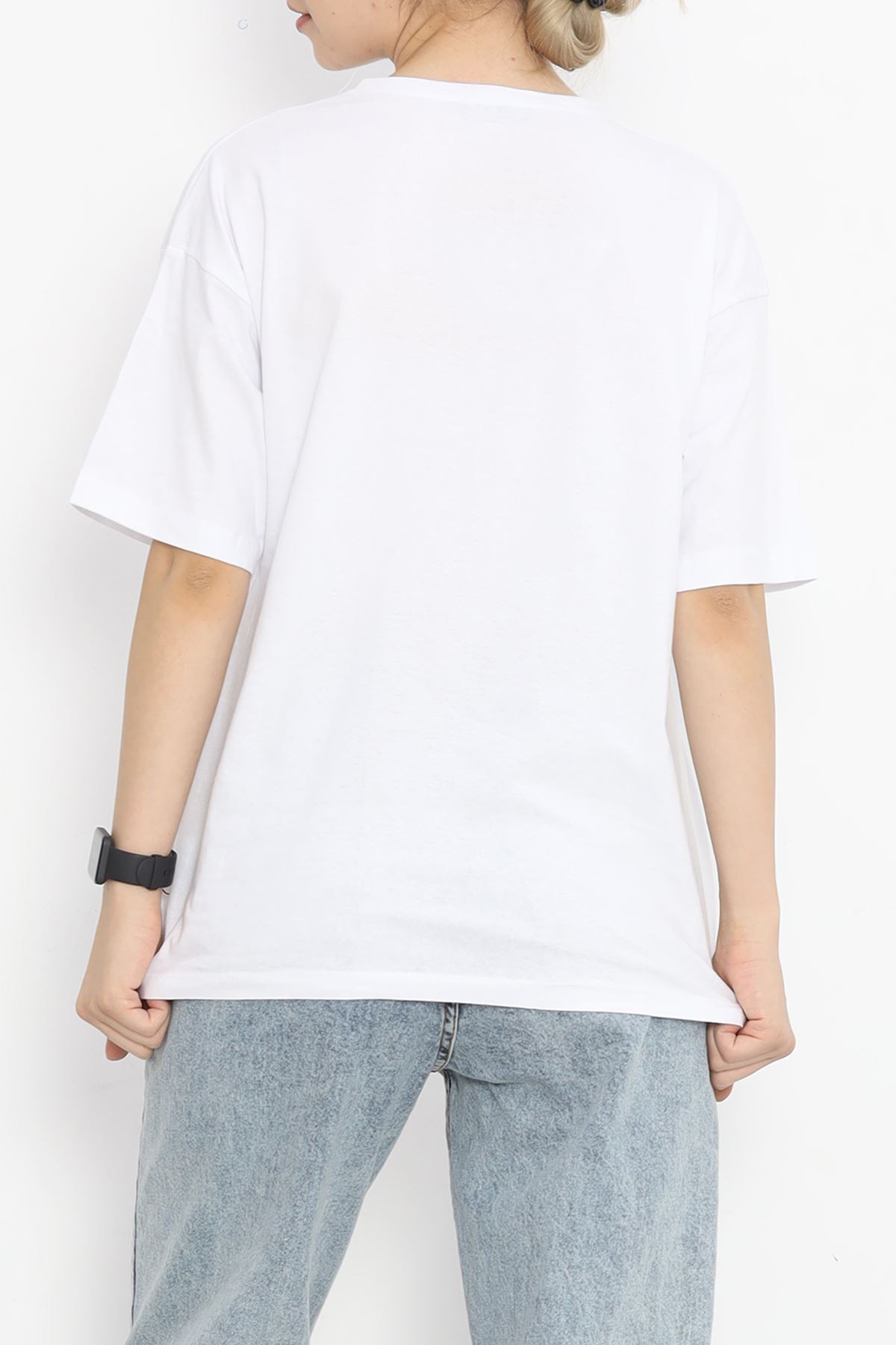 Printed Crew Neck T-shirt White - 16518.1567.