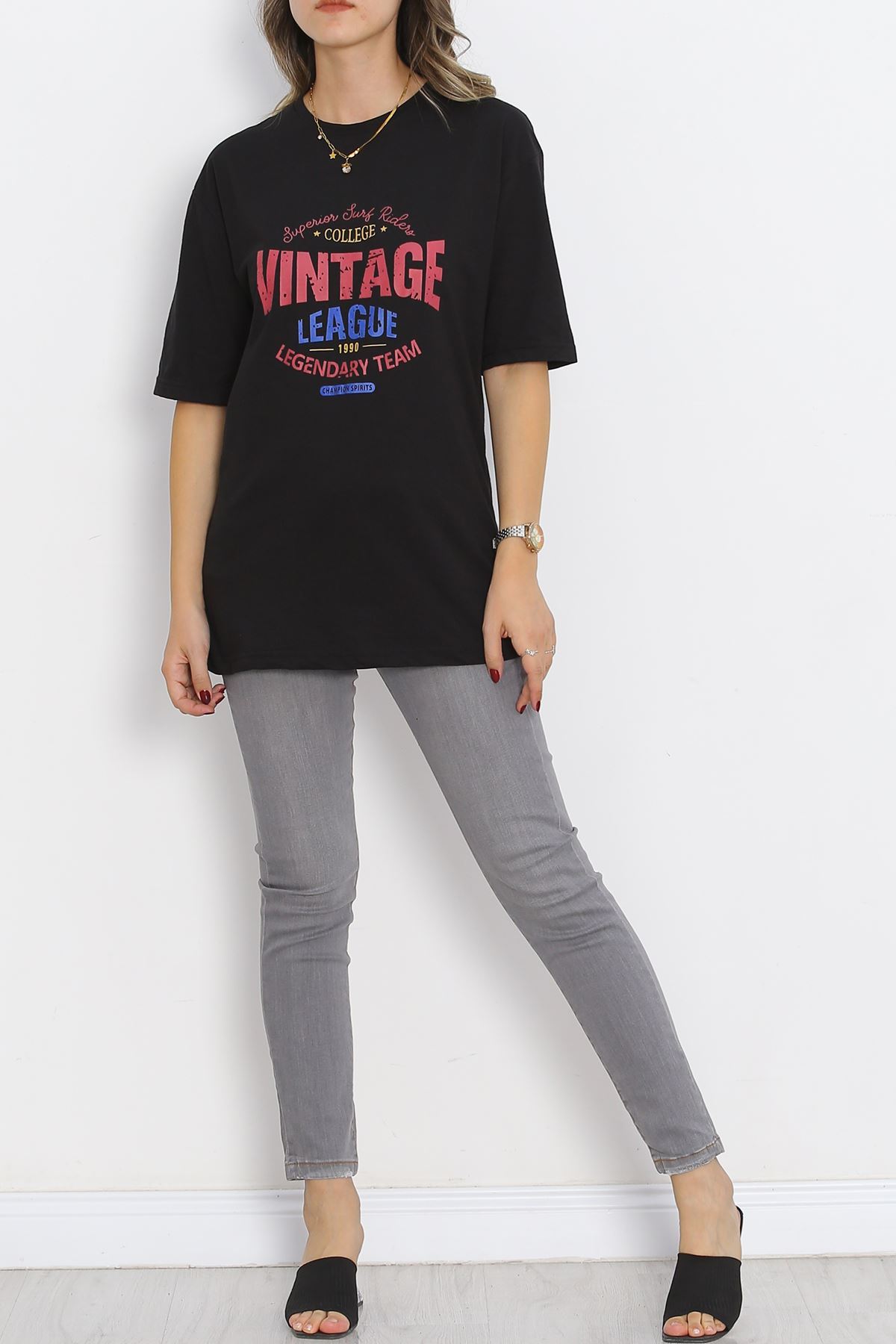 Printed T-shirt Black - 16832.1567.