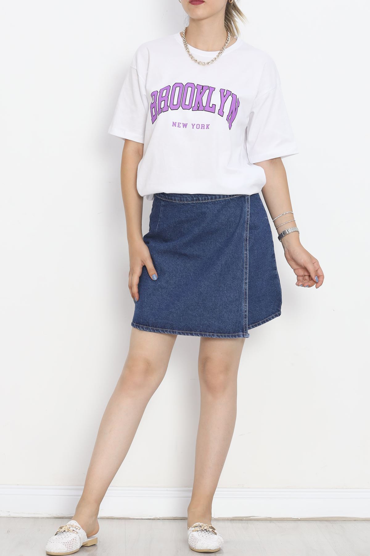 Printed Crew Neck T-shirt White - 16512.1567.