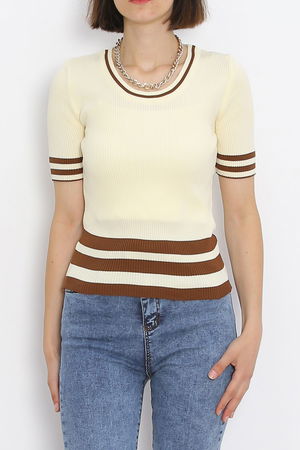 Crew Neck Sweater T-shirt Beige - 18915.1247.