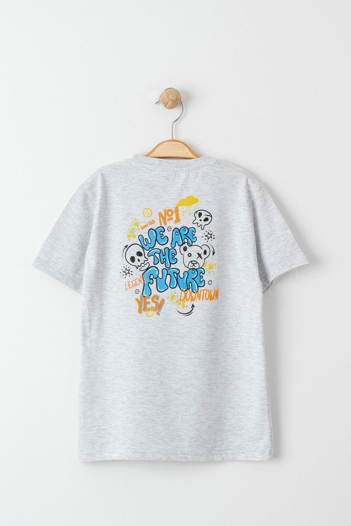 3-7 Years Printed Kids T-Shirt Gray - 224258.1576.