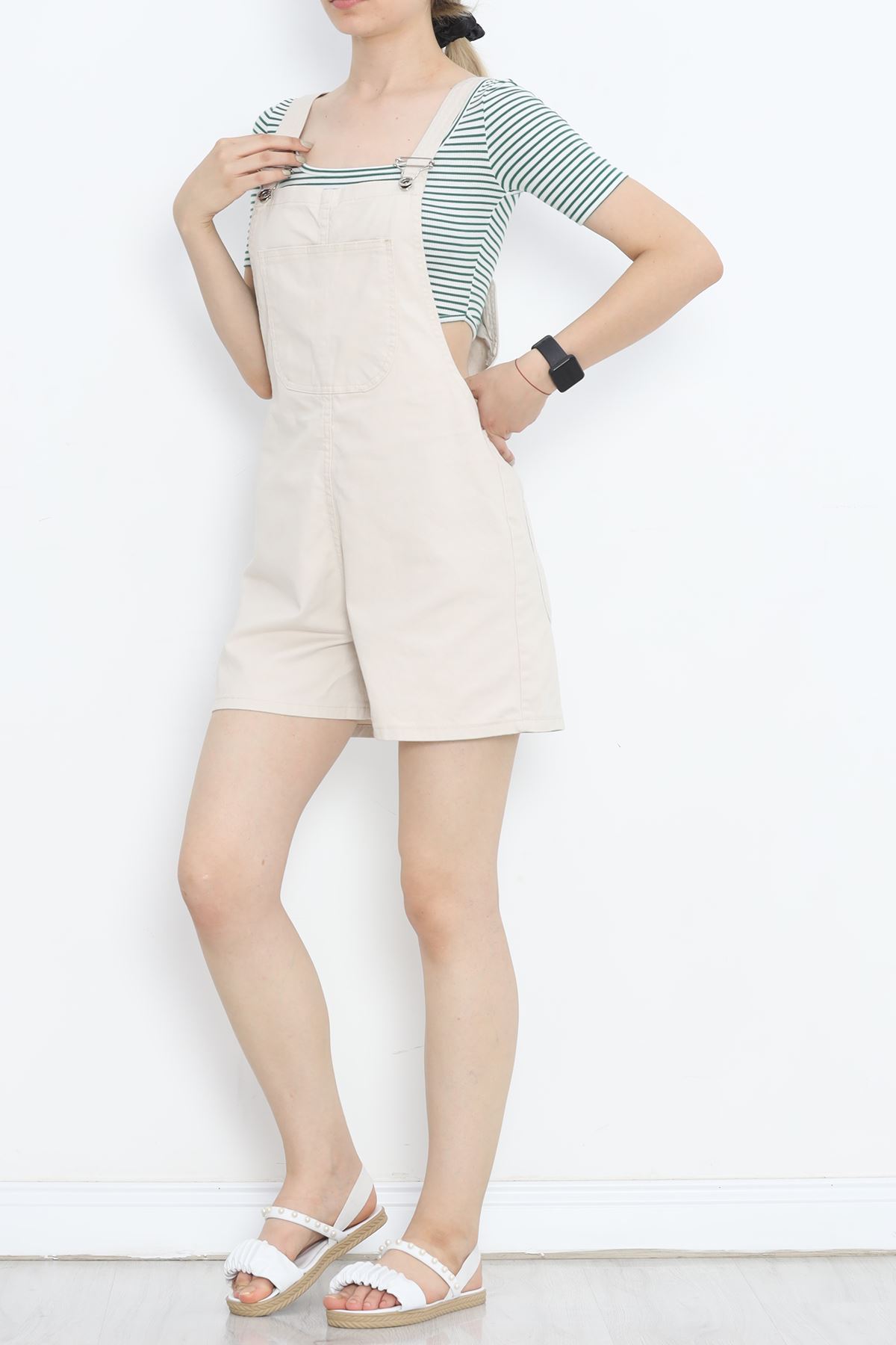 Denim Salopet Stone with Shorts - 15146.1184.