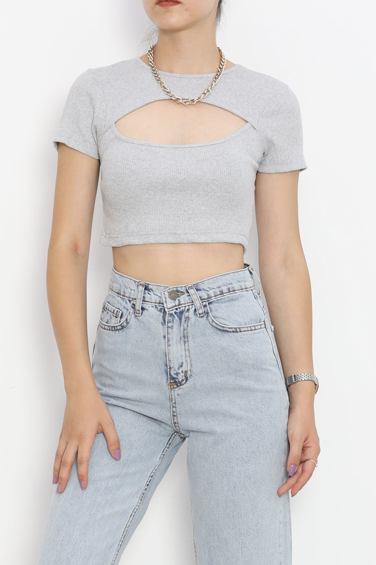 Low-cut Crop Body Gray - 4121.1567.