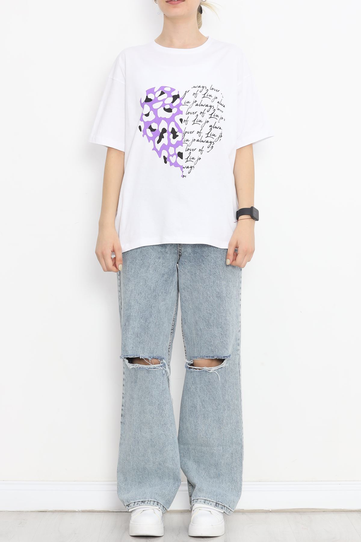 Printed Crew Neck T-shirt White - 16518.1567.