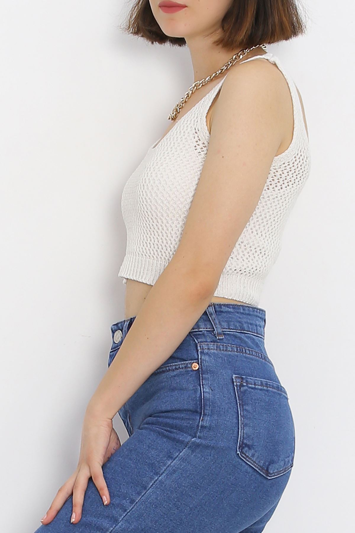 Strappy Crop Sweater Tank Beige - 18955.1247.