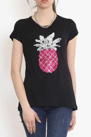 Pineapple Sequin Blouse Black - 17125.599.