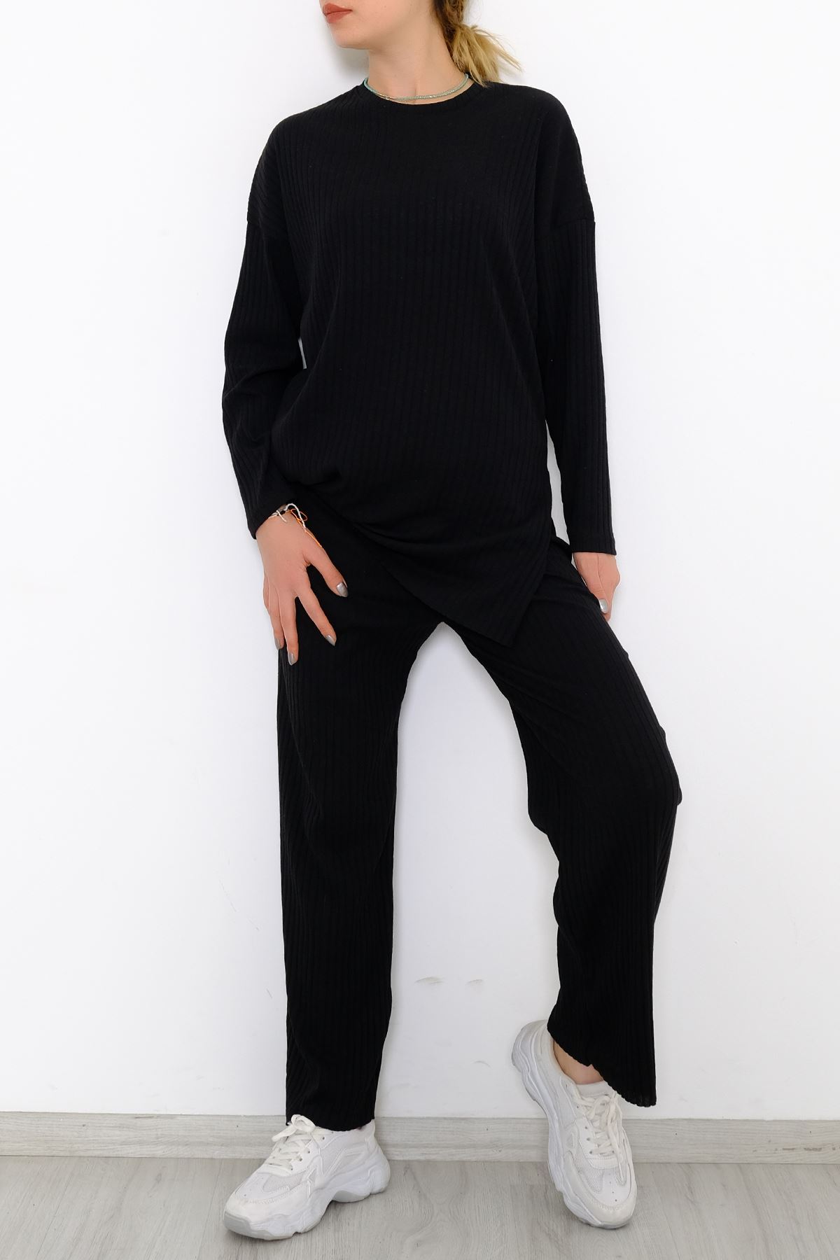 Long Sleeve Fitted Suit Black - 10147.1567.