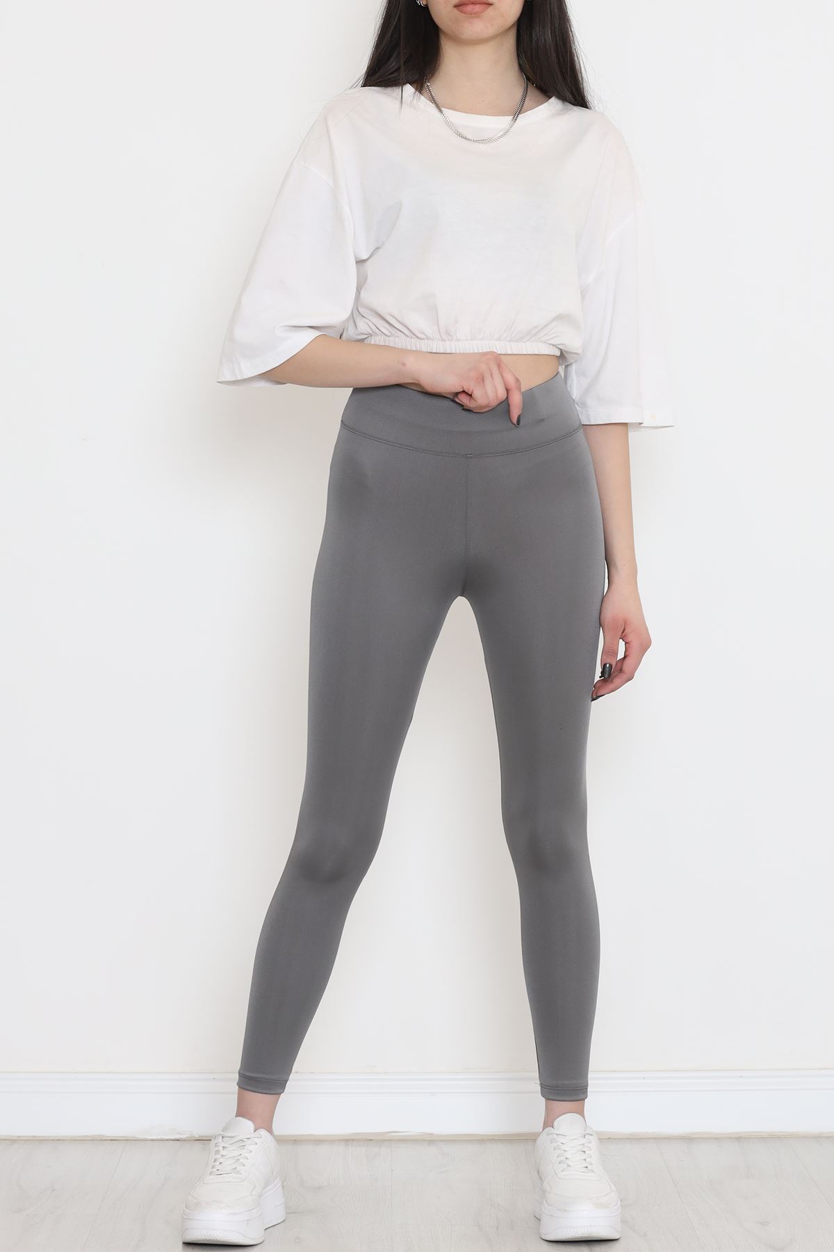 Shiny Disco Leggings Smoked - 12445.1778.