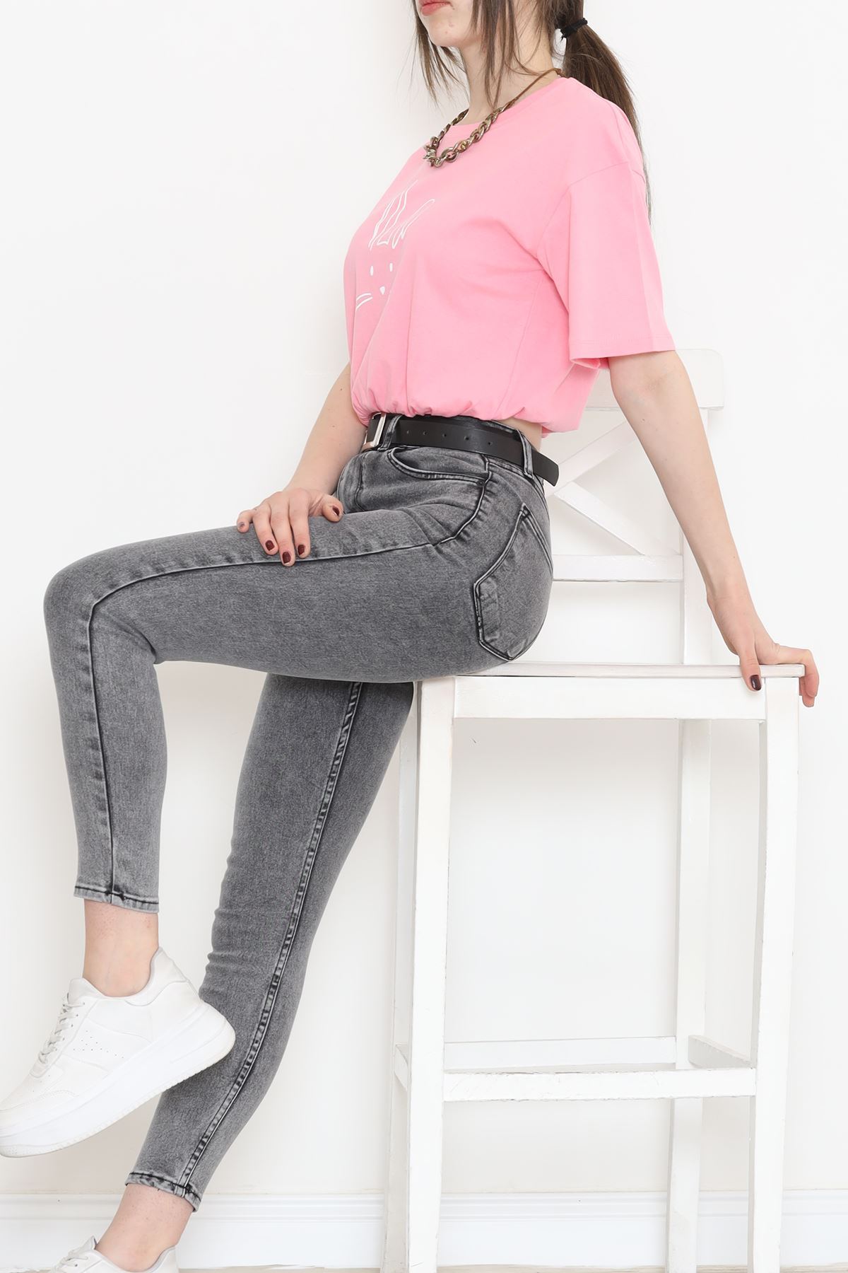 T-shirt with elastic waist Pink - 16546.1567.