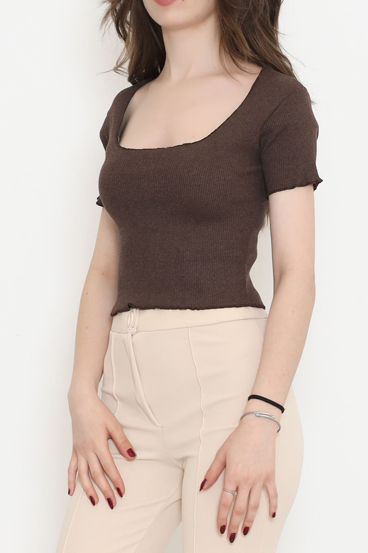 Square Neck Camisole Blouse Coffee - 15898.1567.