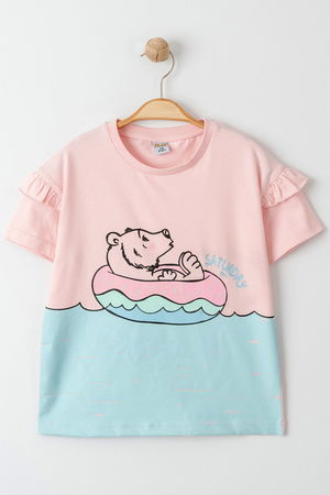 3-7 Years Printed Kids T-Shirt Pink-Blue - 624811.1576.