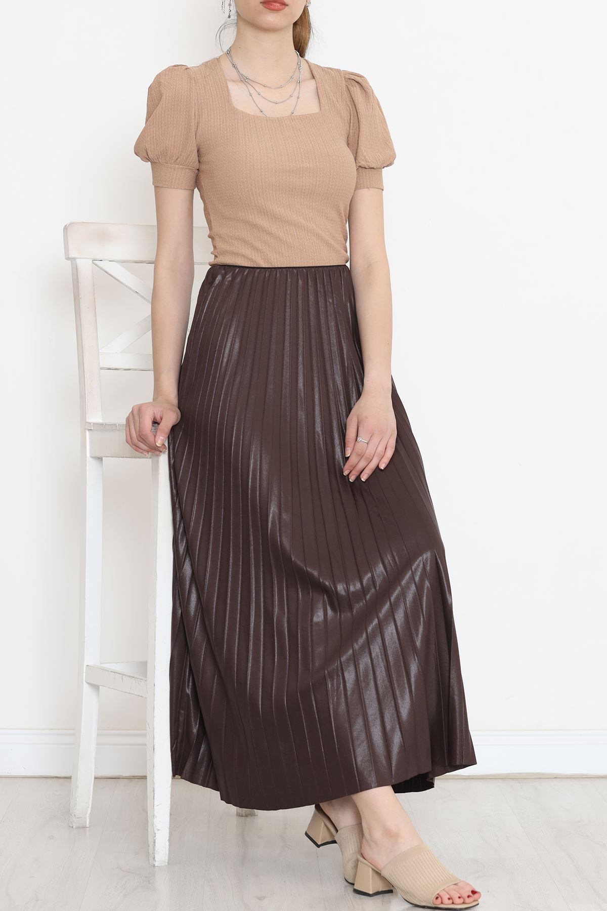 Pleated Skirt Light Brown - 20257.1778.