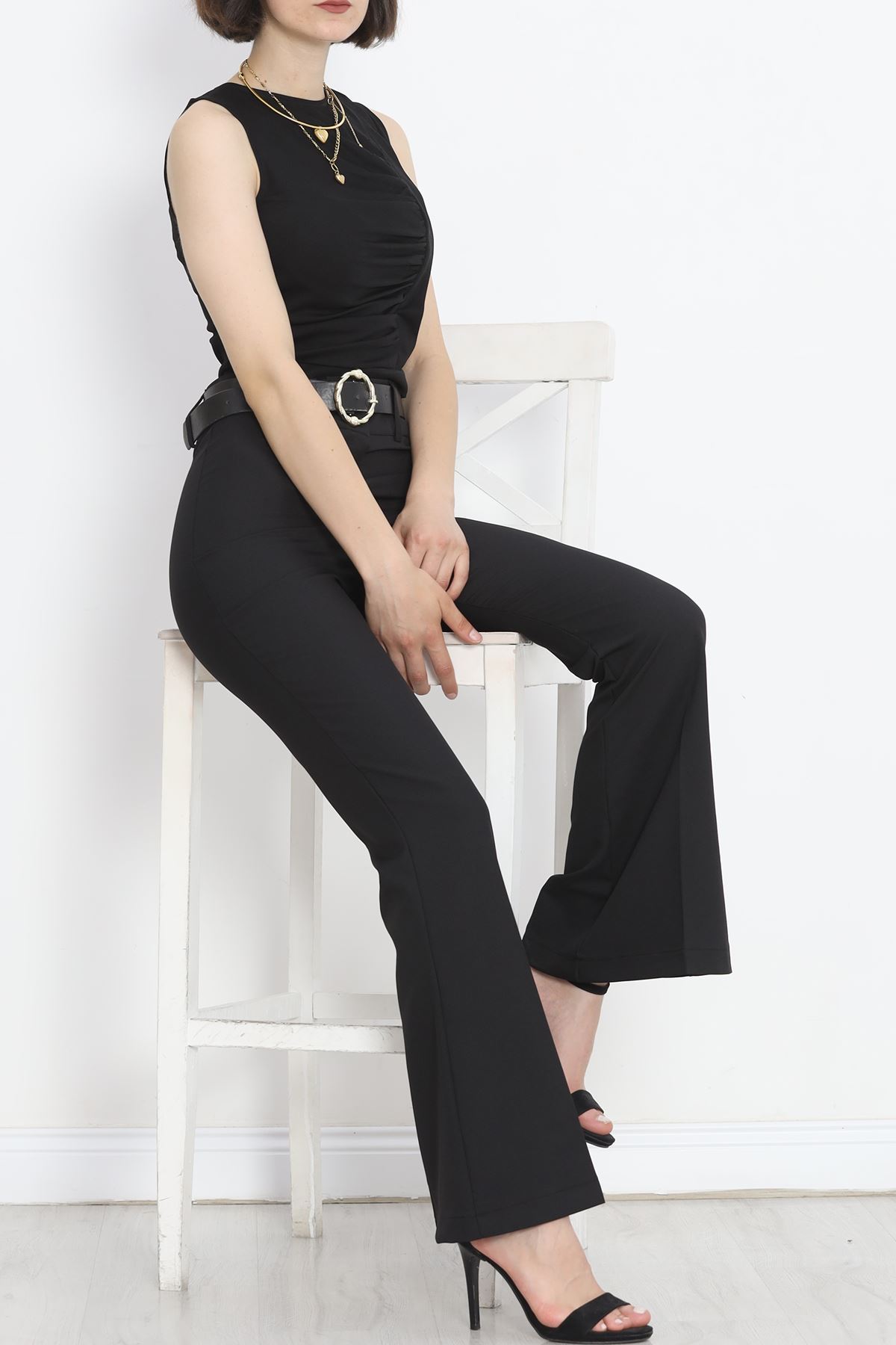 Bell Bottom Pants Black - 20715.683.