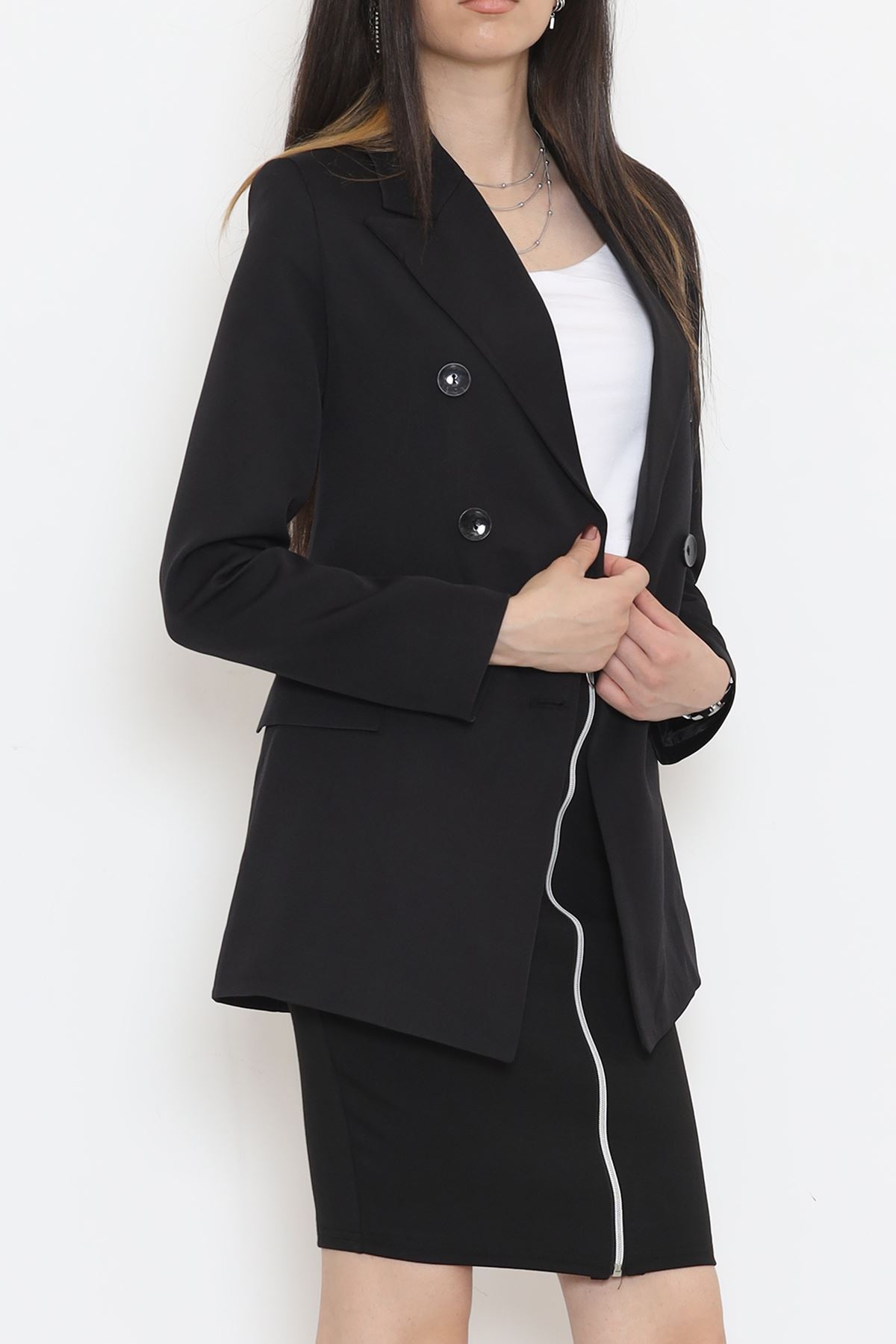 Buttoned Blazer Jacket Black - 354.1247.