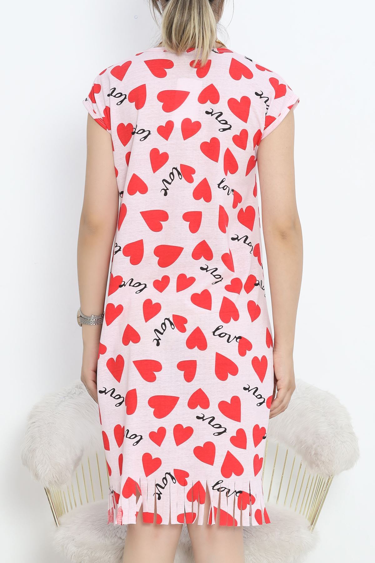 Printed Rotation Tasseled Dress Pembekred - 263.1287.