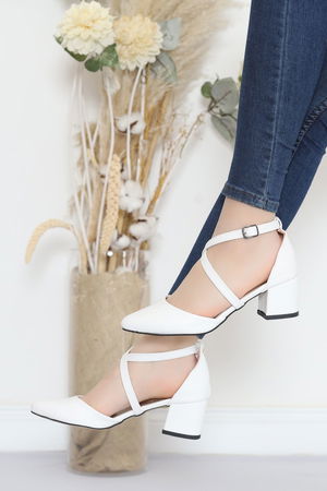 5 Cm Heeled Shoes White - 17315.264.