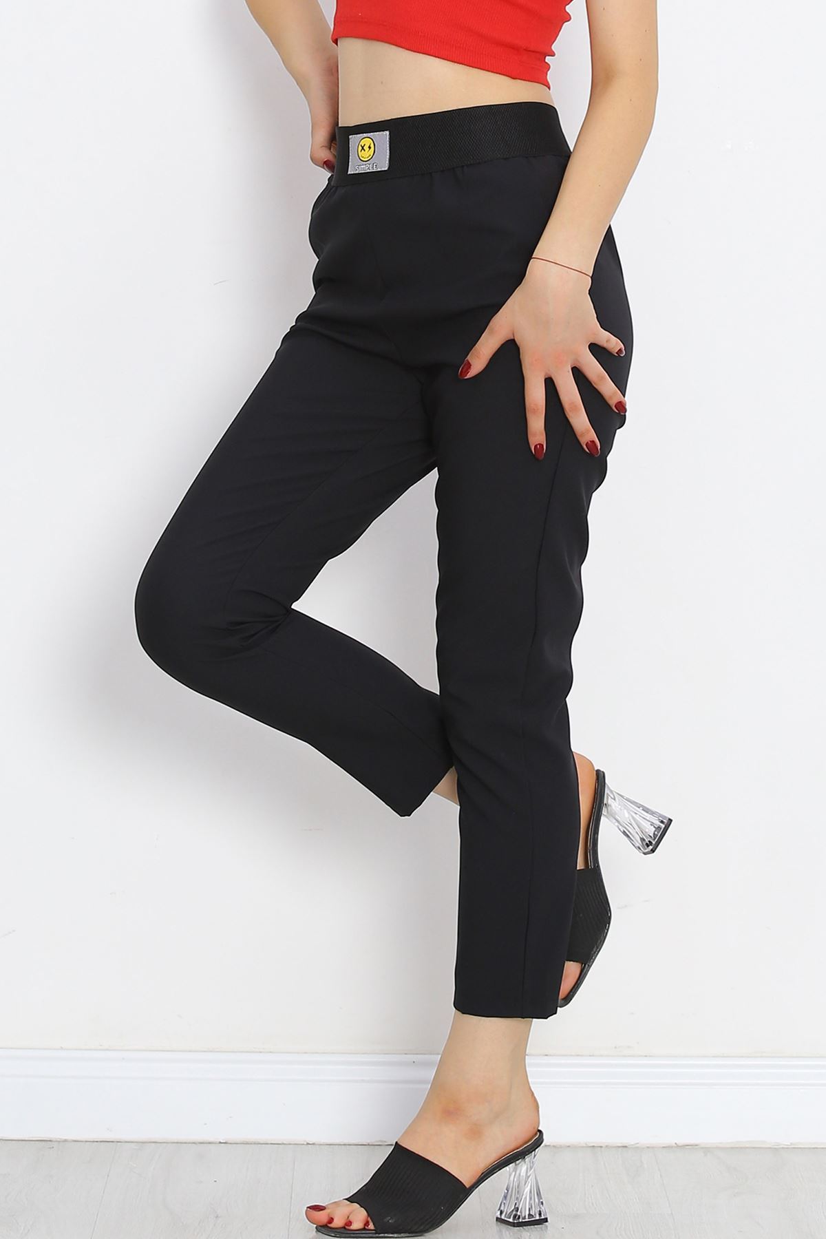 Elastic Waist Pants Black - 20878.683.