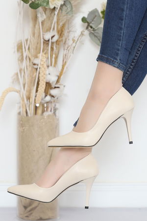 8 Cm Heeled Shoes Beige - 17347.264.