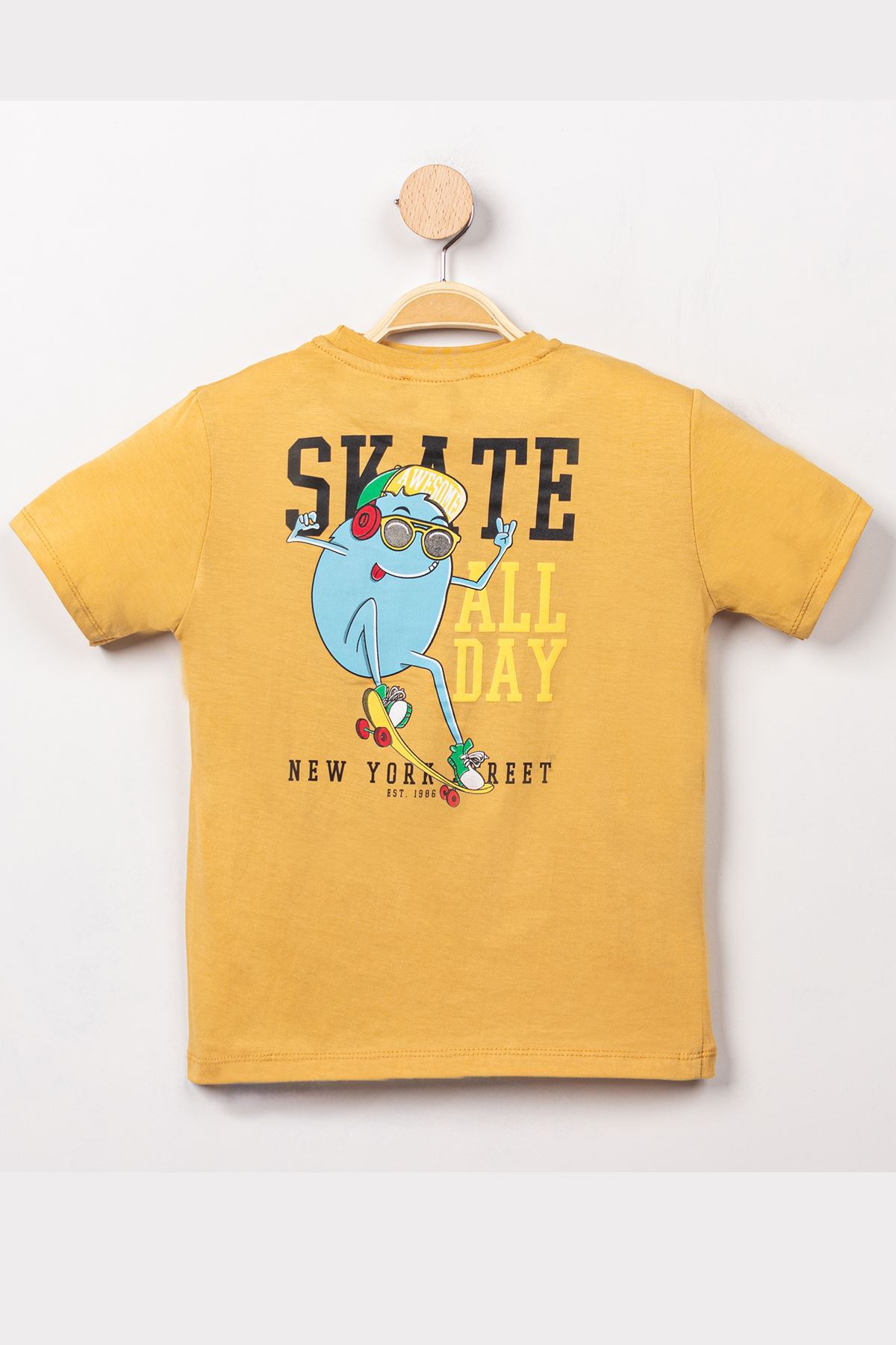 3-7 Years Printed Men's T-Shirt Camel - 224194.1576.