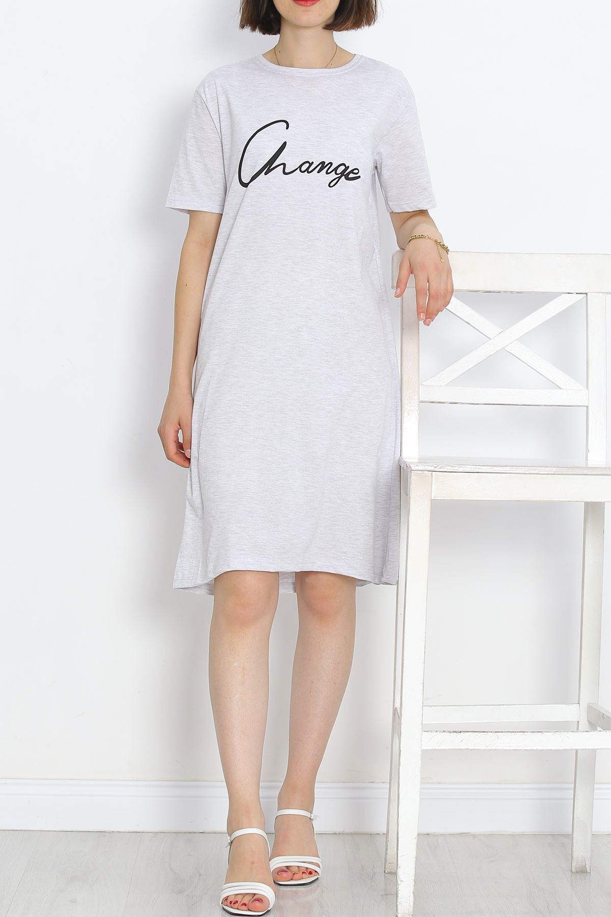 Printed Suprem Dress Gray - 15867.1567.